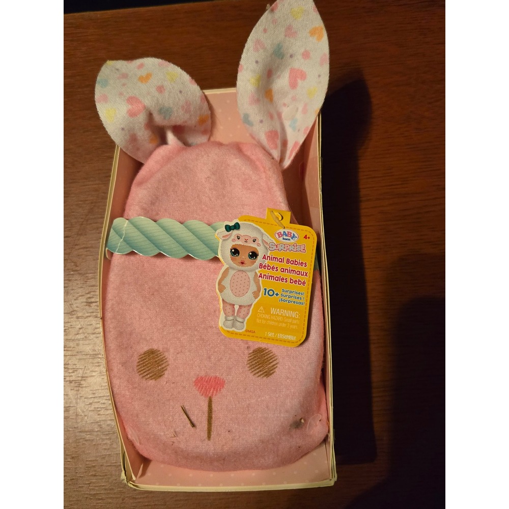 Baby Born Surprise Animal Babies Series 4 Pink Bunny Collectible Doll 10+